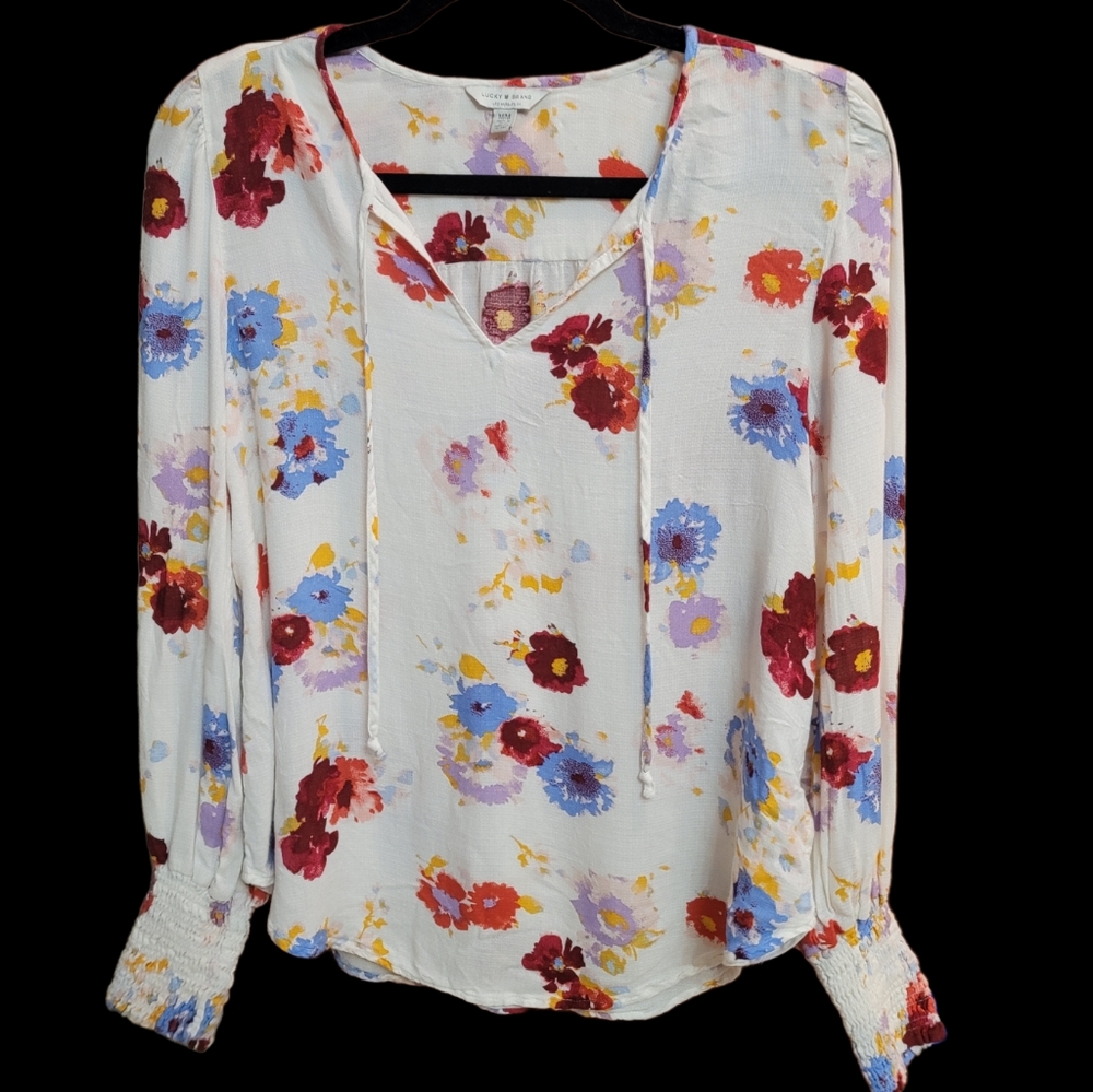 Women's Lucky Brand Blouse Size Medium Floral